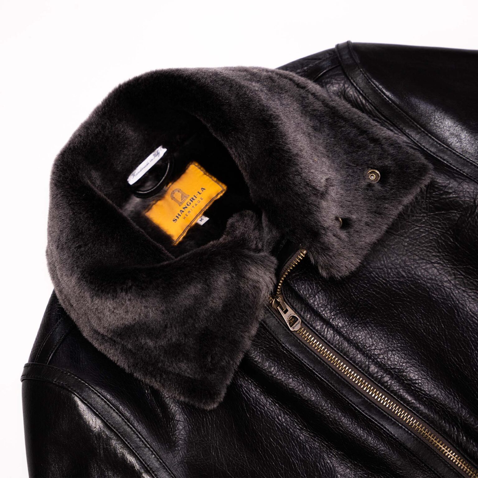 "Aviatore" B-3 Black Shearling Jacket - Shangri-la Heritage