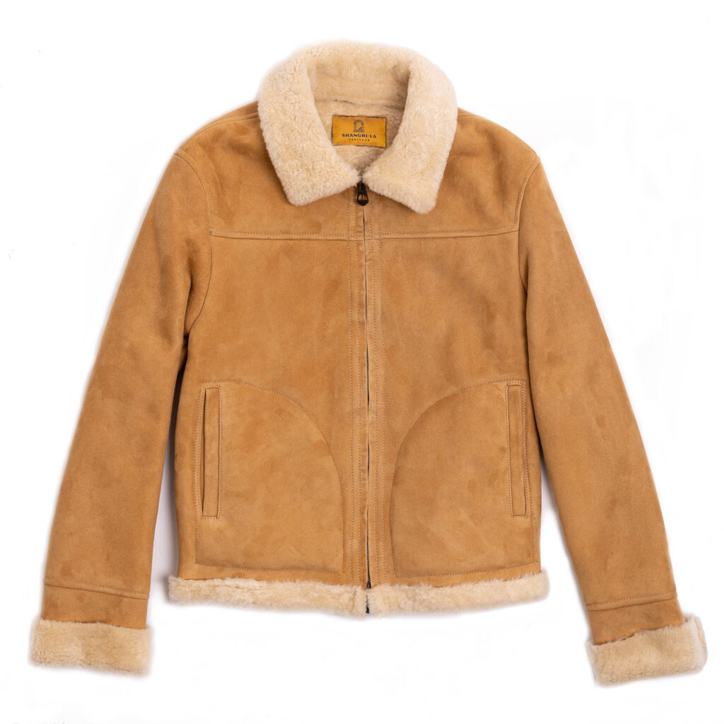 "Aviatore" Women's Sabbia Shearling Jacket