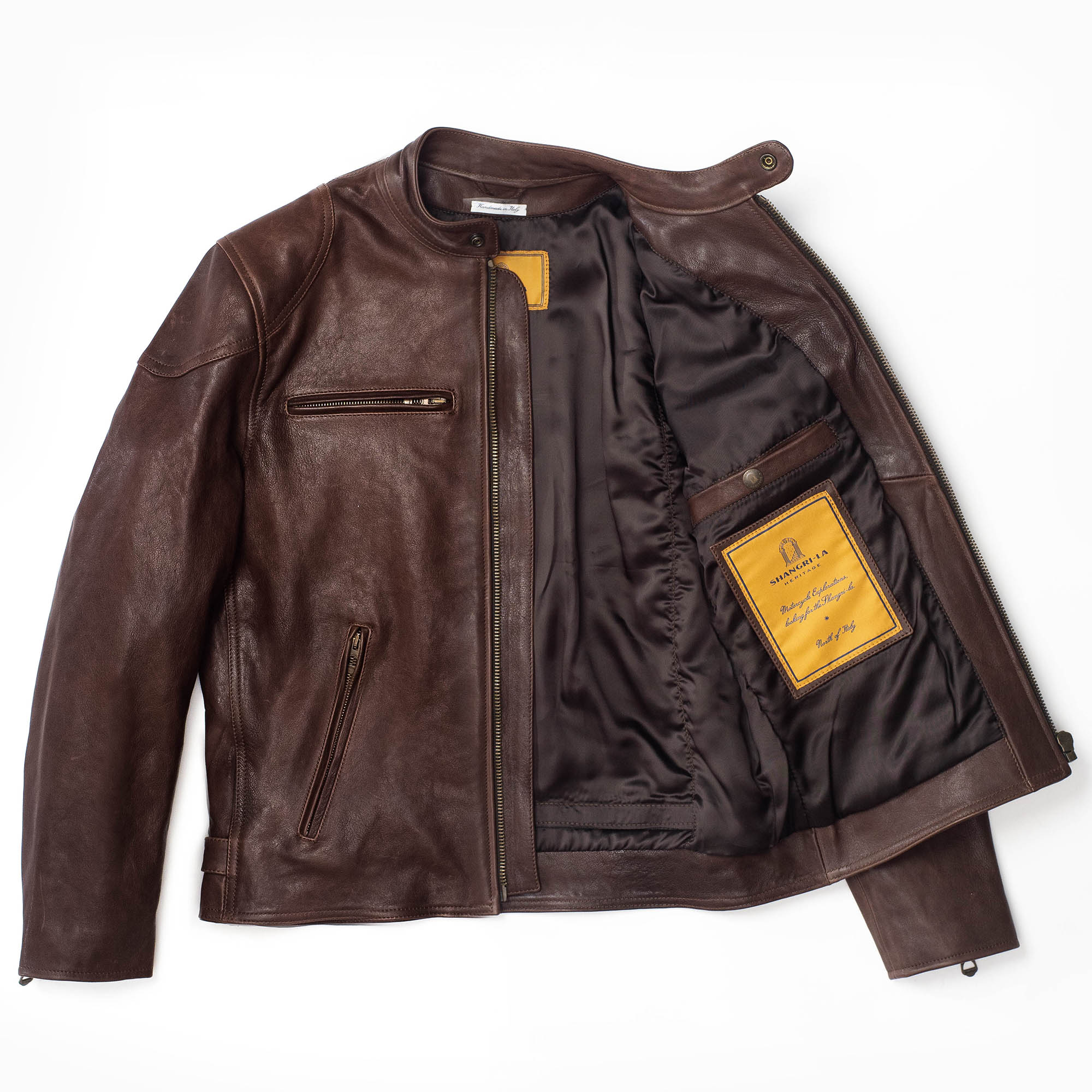 “Café Racer” Brown Leather Jacket