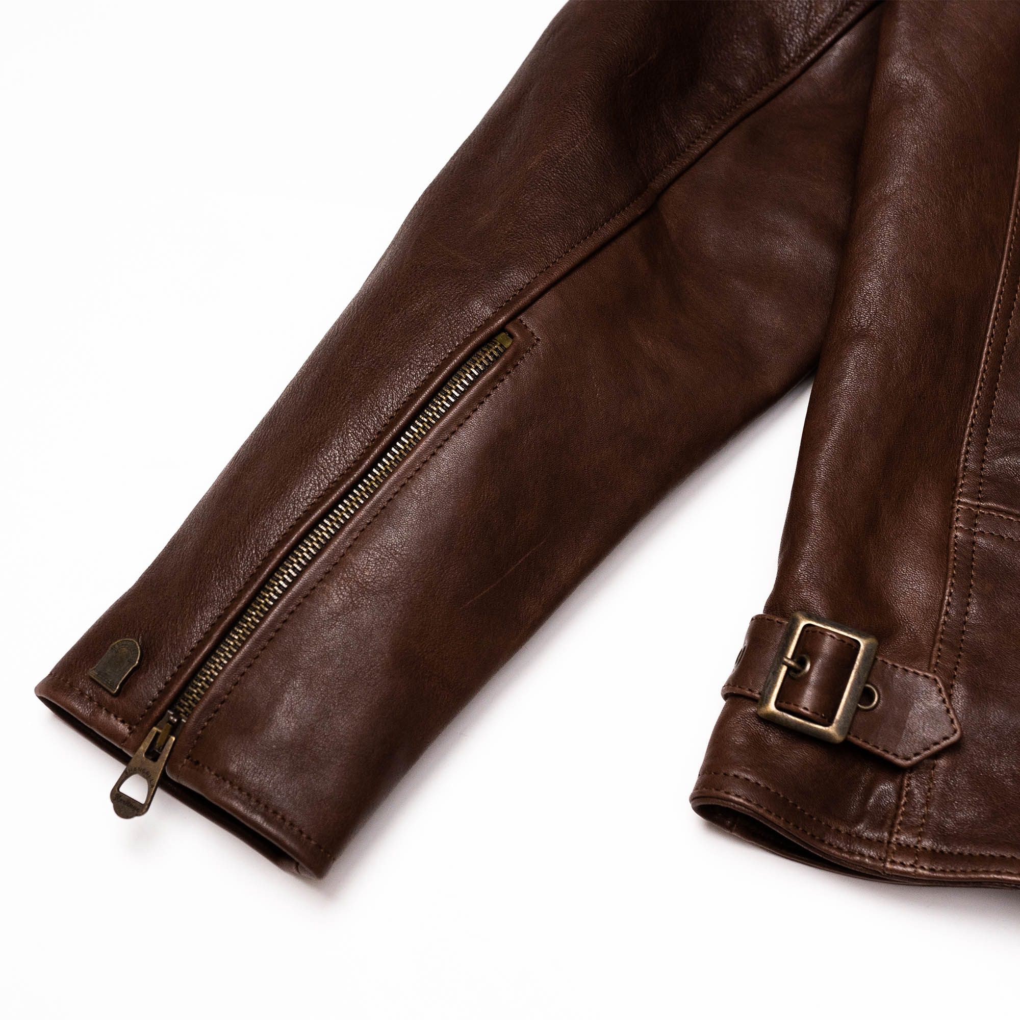 “Café Racer” Brown Leather Jacket