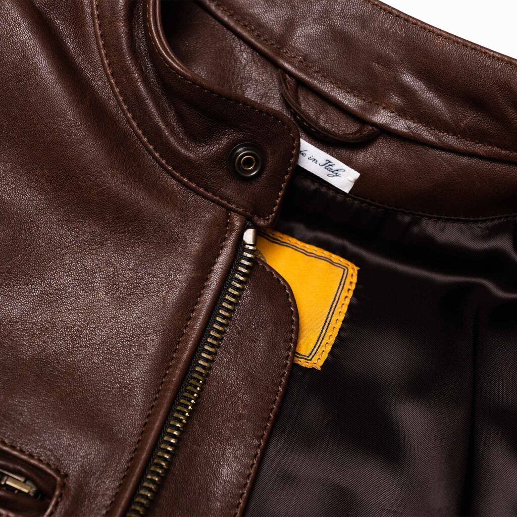 “Café Racer” Brown Leather Jacket - Shangri-la Heritage