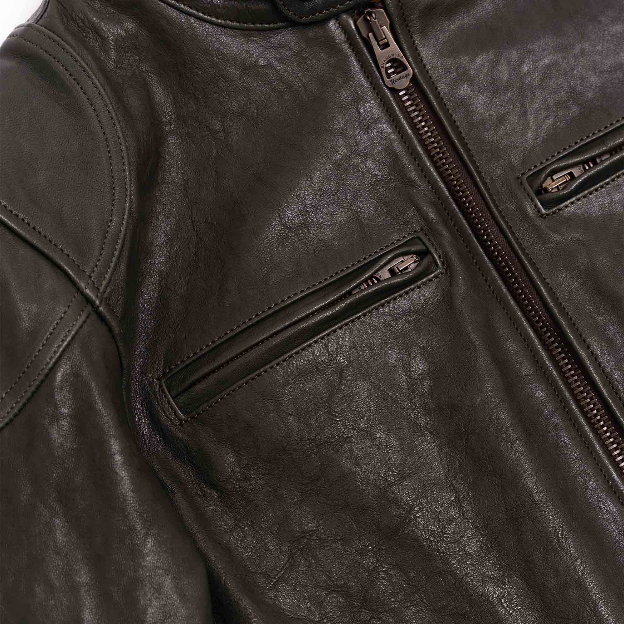 "Café Racer" Muschio Leather Jacket