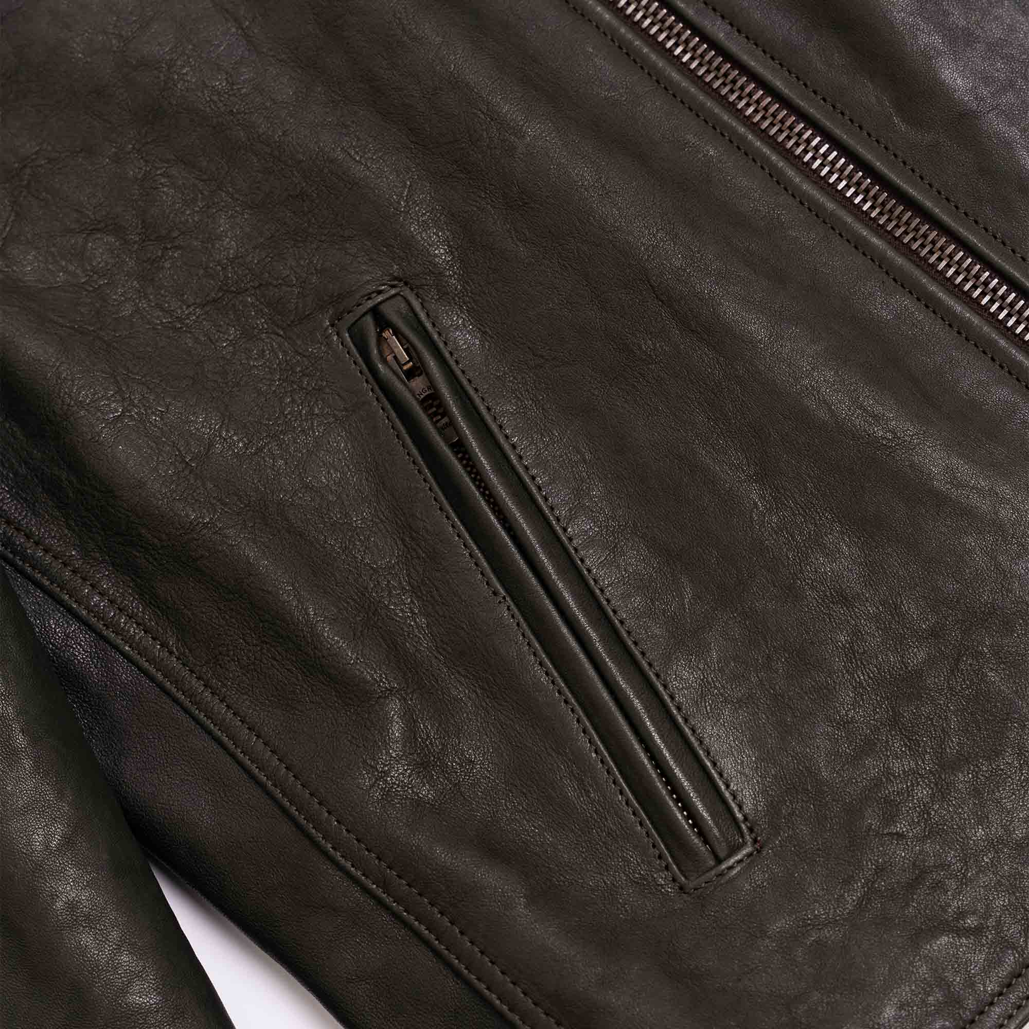 "Café Racer" Muschio Leather Jacket