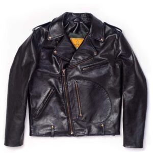 "Chiodo" Black Horsehide Leather Jacket