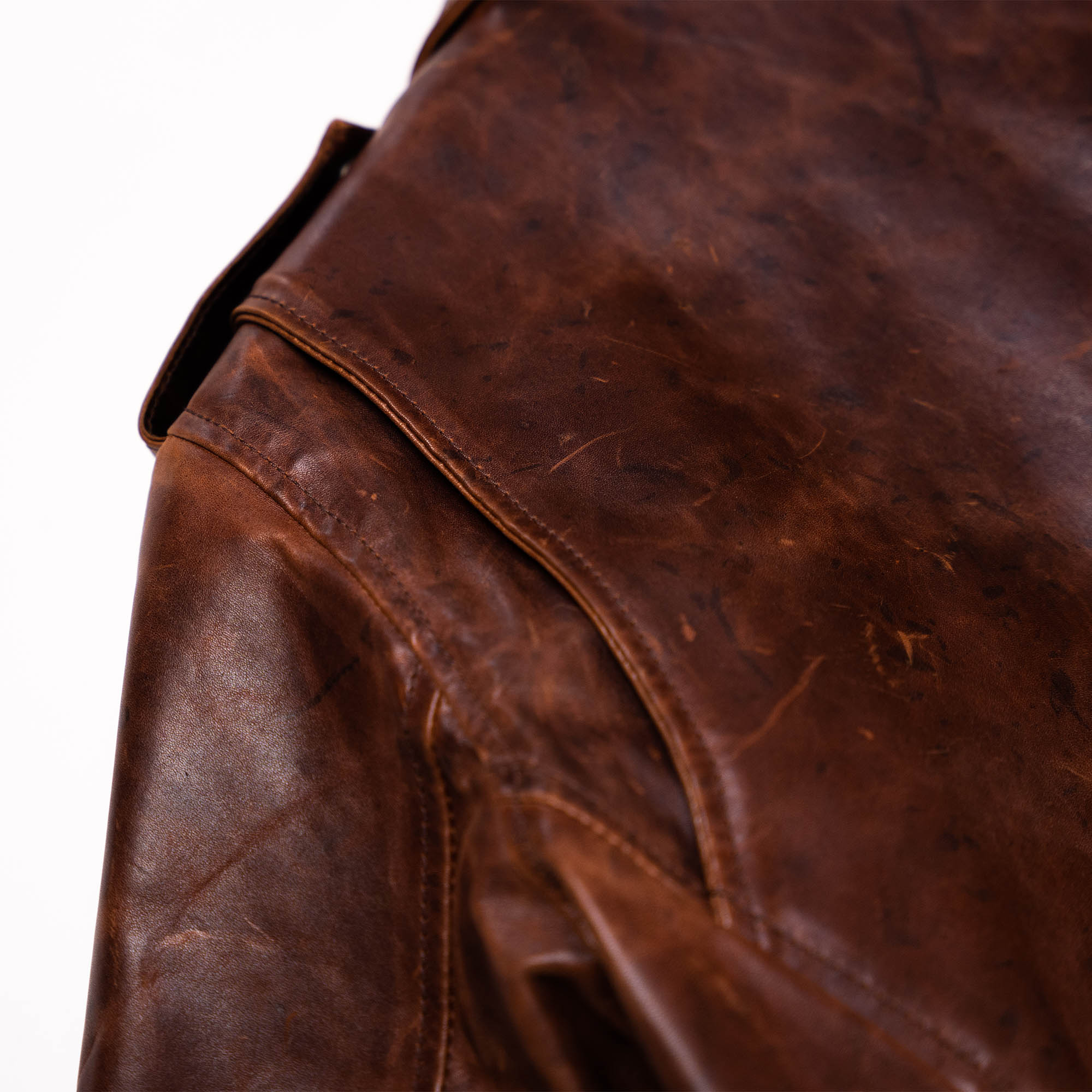 "Chiodo" Whiskey Horsehide Leather Jacket
