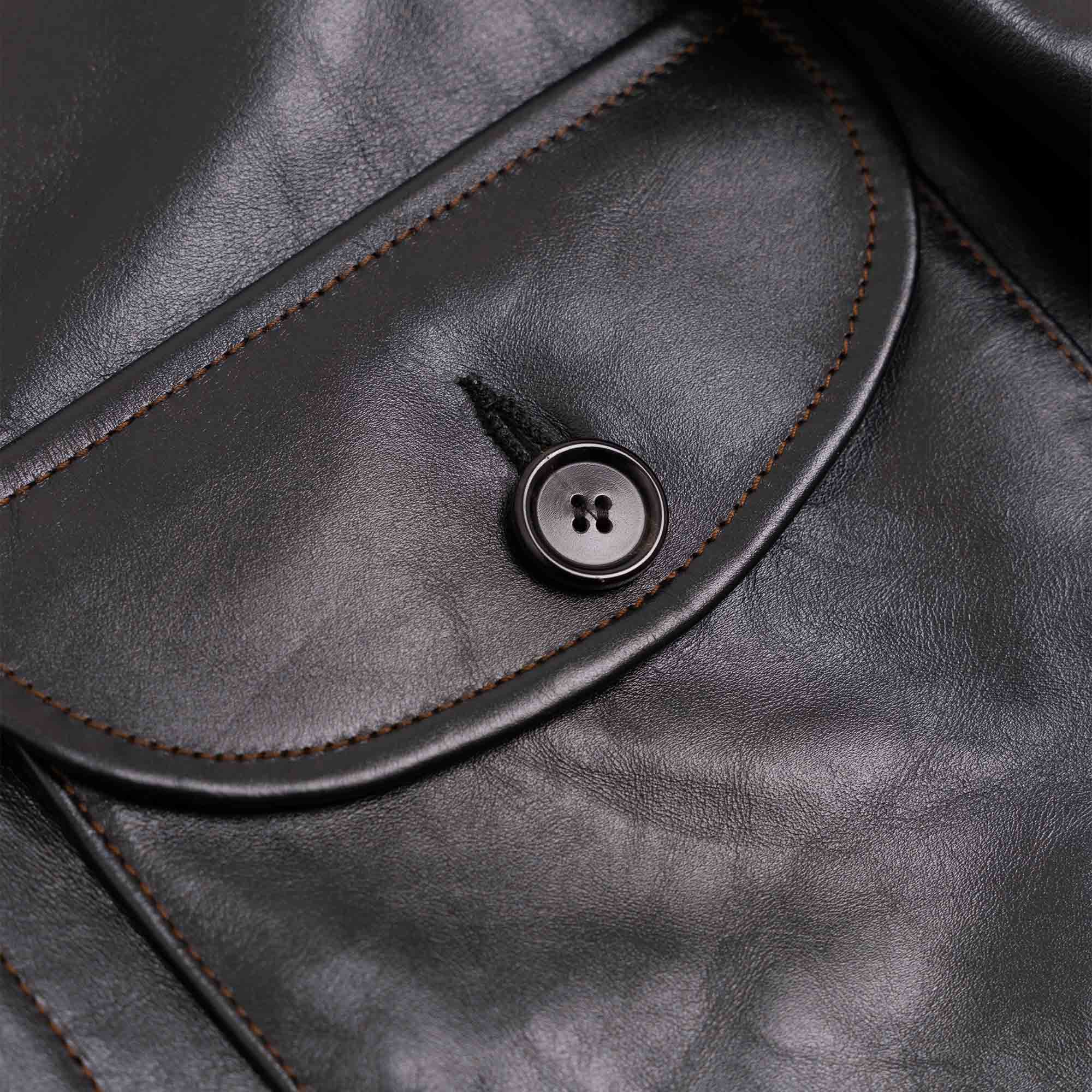 “Cossack” Black Horsehide Leather Jacket