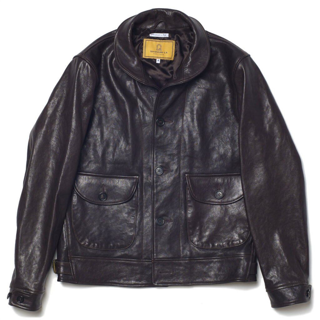 “Cossack” Testa di Moro Lambskin Leather Jacket