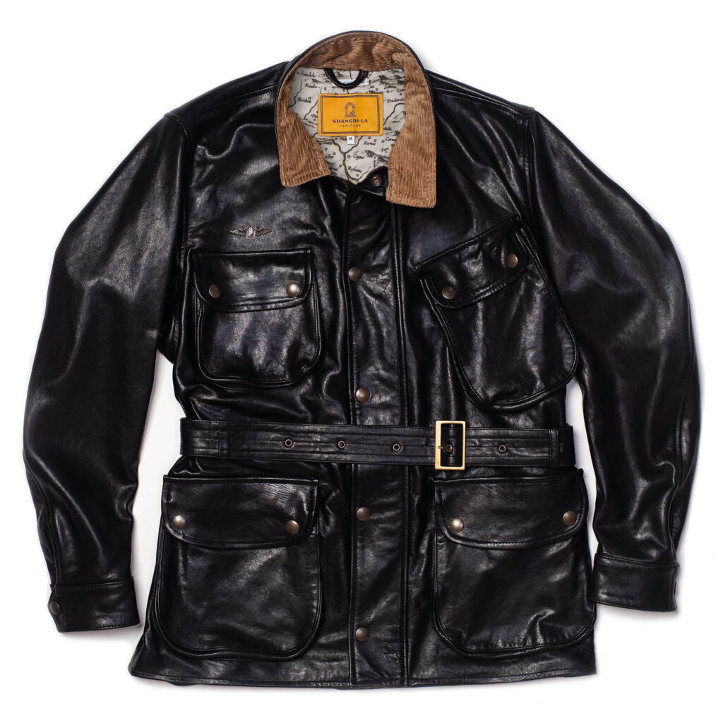 “Explorator” Black Leather Jacket
