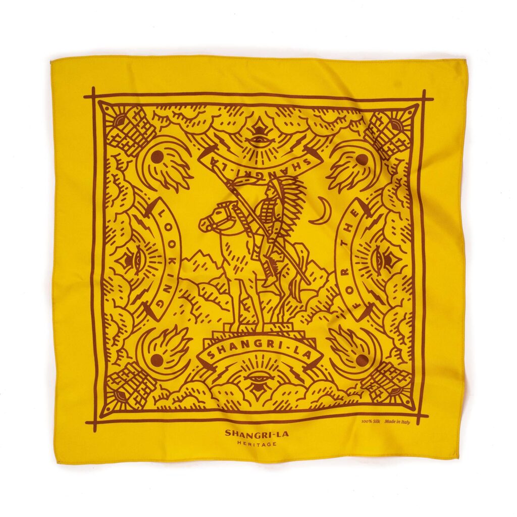 "Looking for the Shangri-La" Silk Foulard