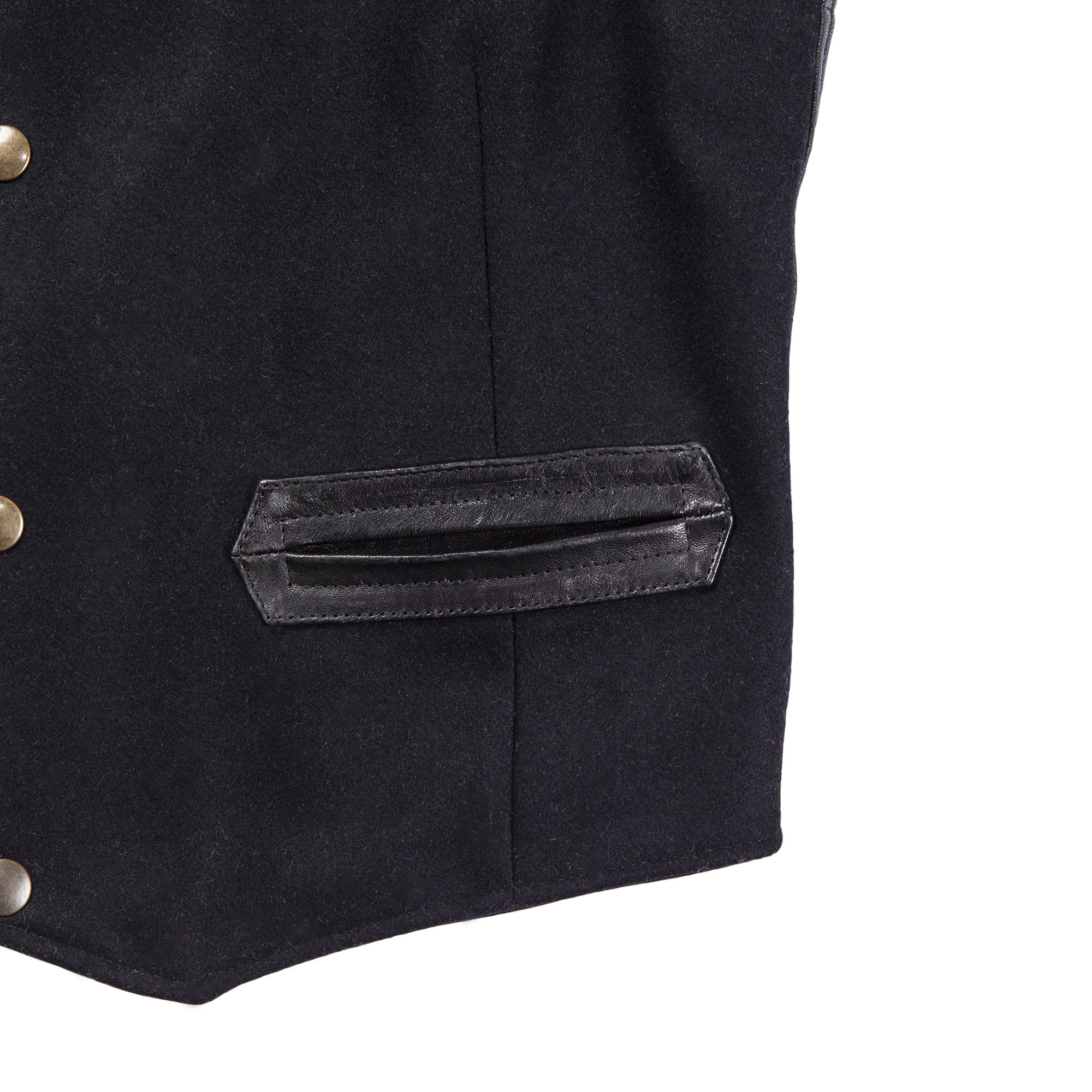 “Mandriano” Navy Blue Wool Vest