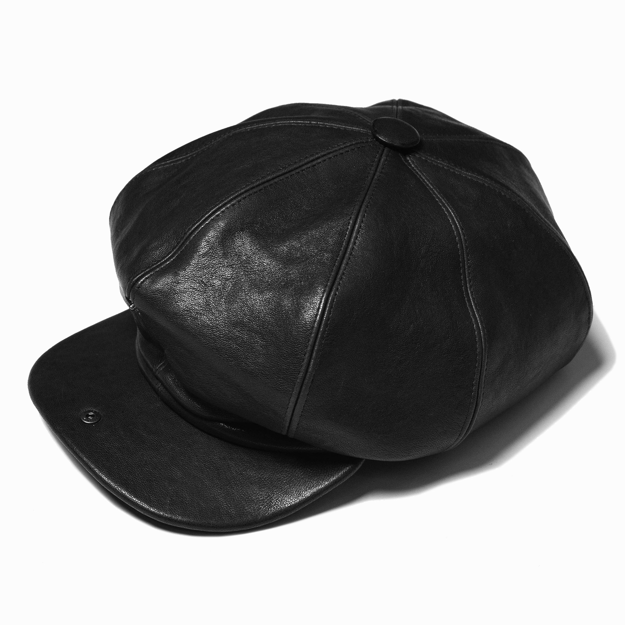 “Outlaw” Leather 8 Panel Riders Cap