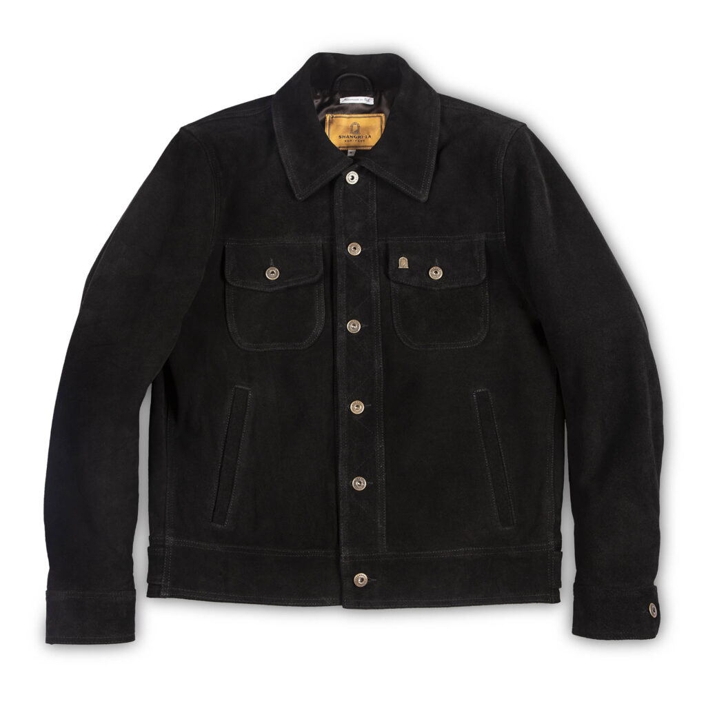 “Terracotta” Black Suede Jacket - Shangri-la Heritage