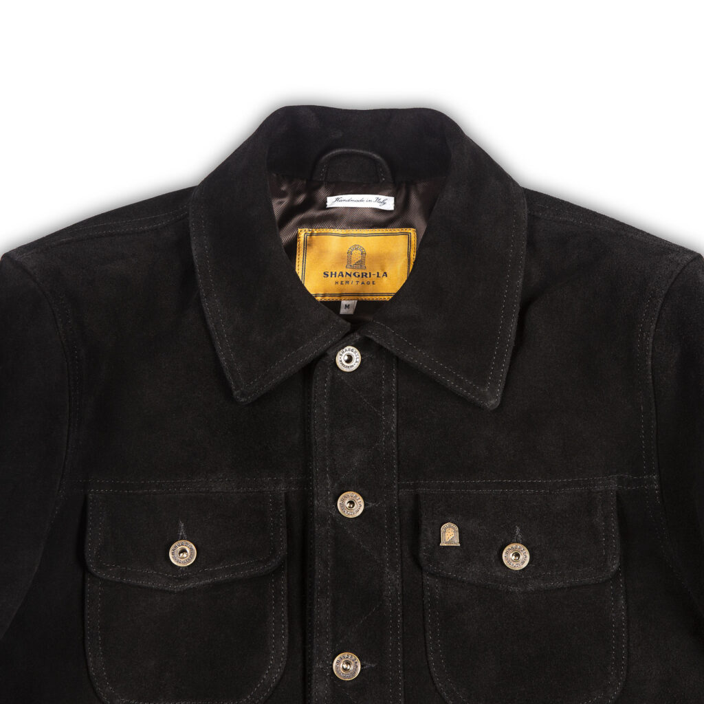 “Terracotta” Black Suede Jacket - Shangri-la Heritage