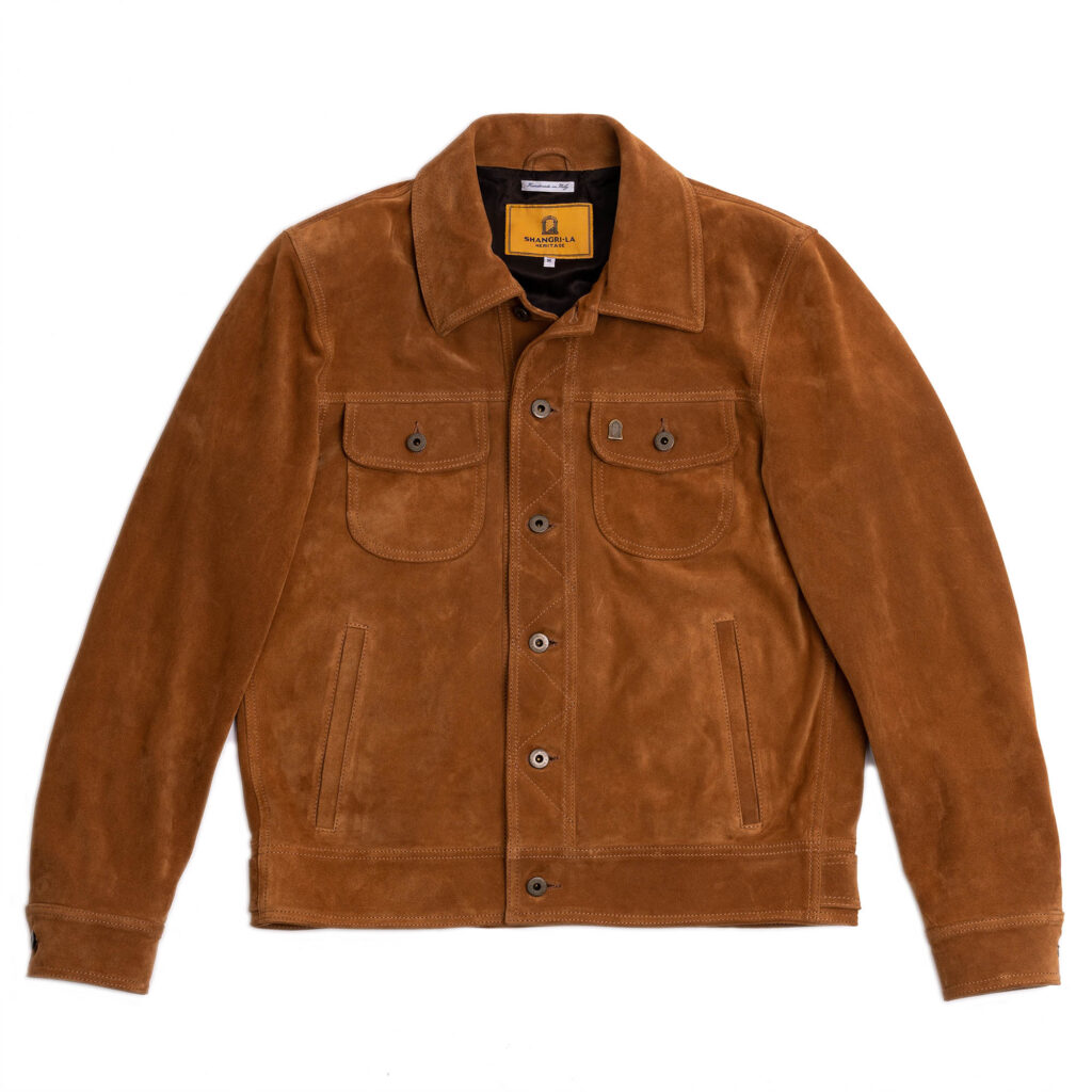 "Terracotta" Cognac Suede Jacket