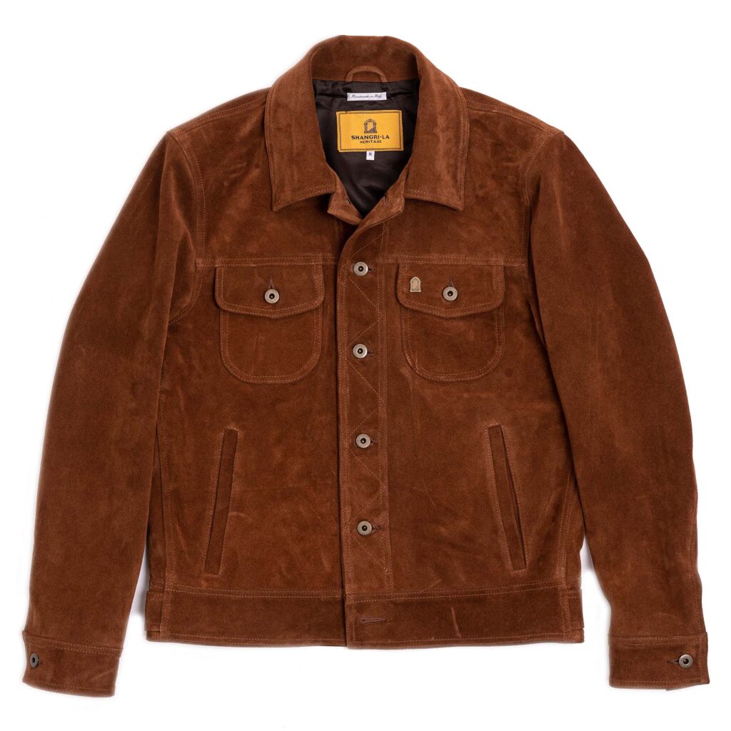 "Terracotta" Cognac Suede Jacket