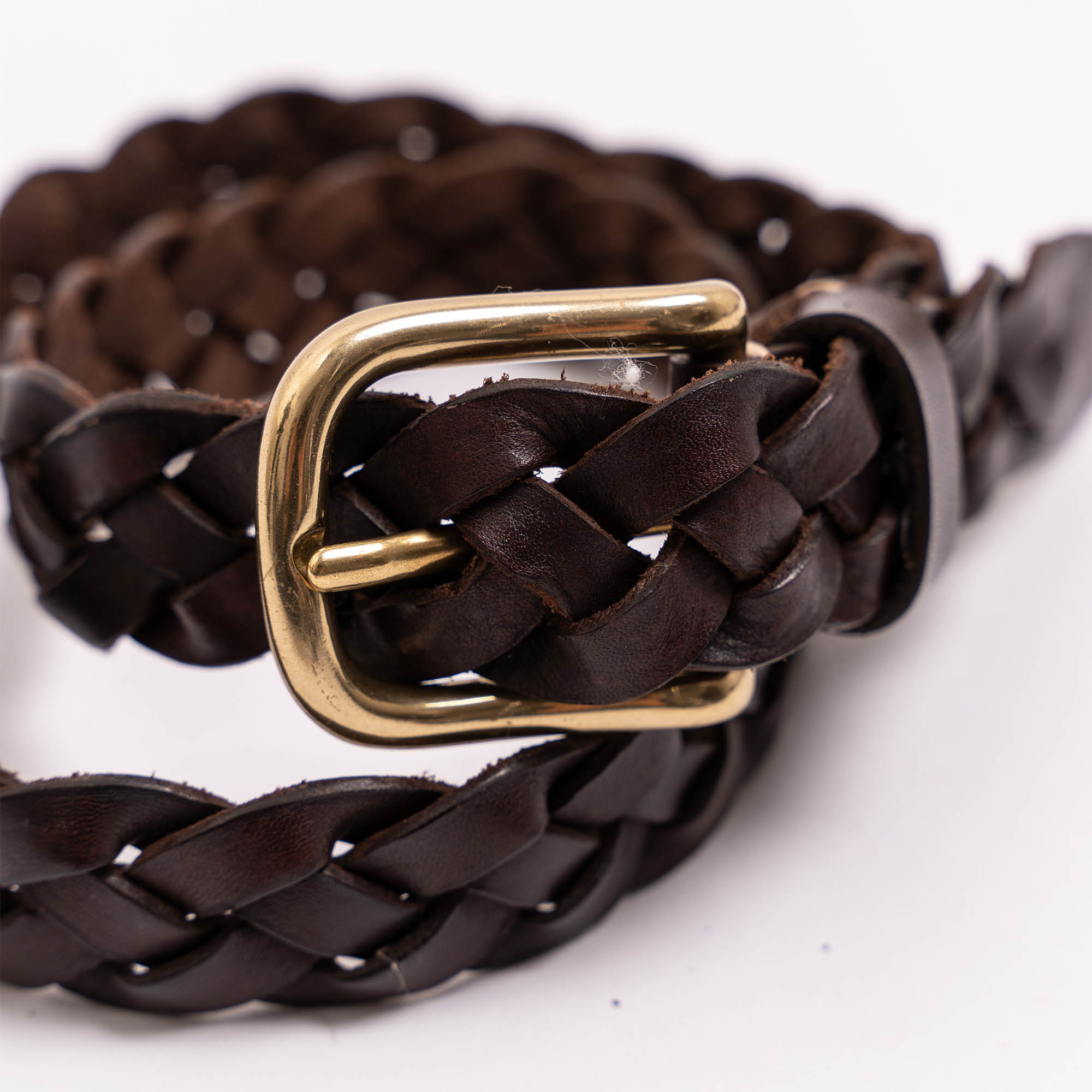 "Treccia" Weave Leather Belt