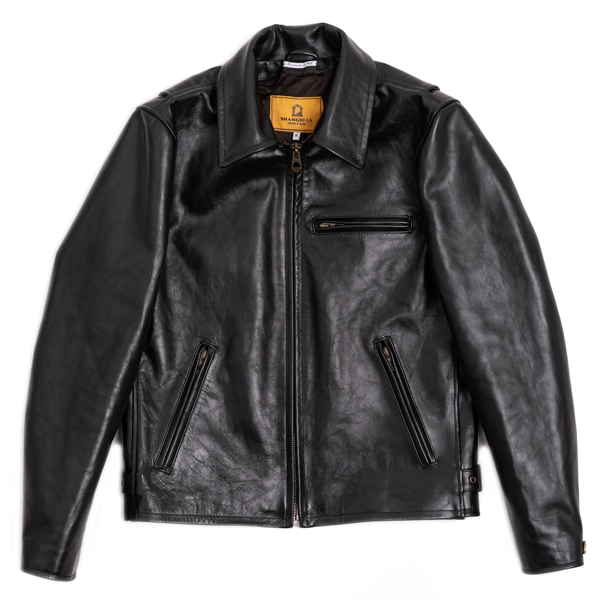 "Varenne" Black Horsehide Leather Jacket
