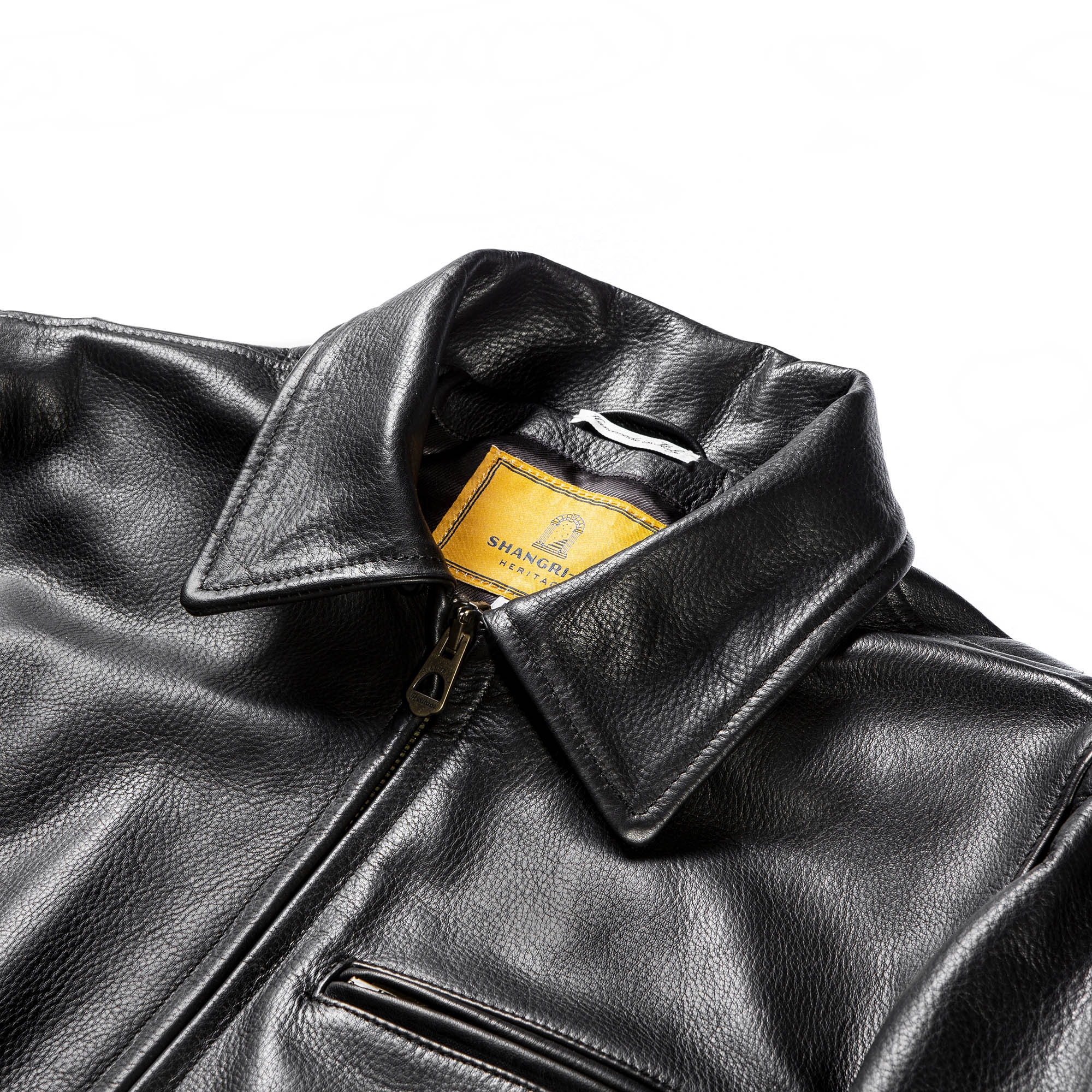 “Varenne” Black Leather Jacket