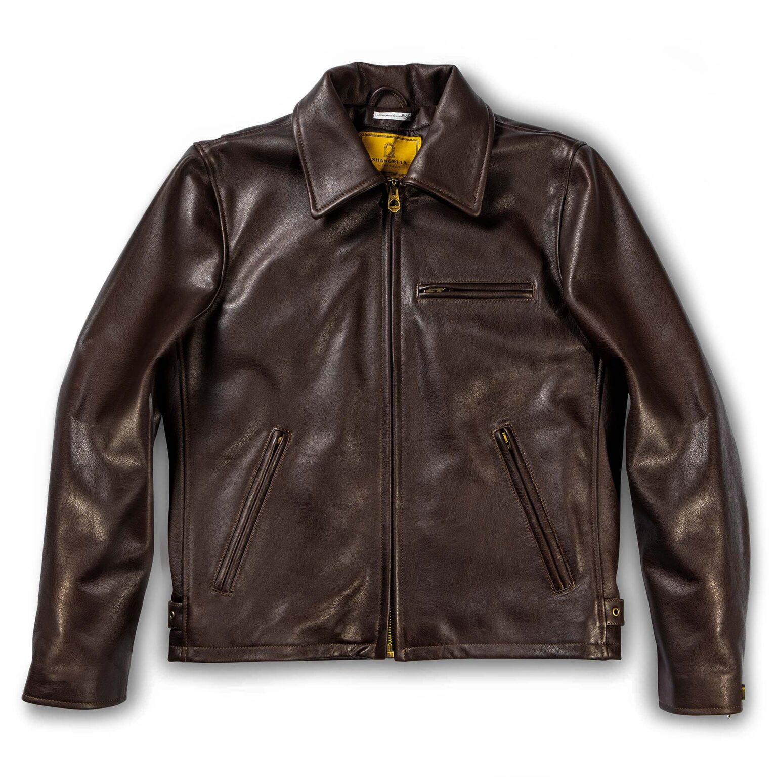 “Varenne” Brown Leather Jacket - Shangri-la Heritage