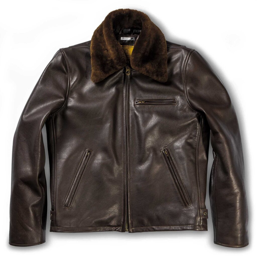 “Varenne” Fur Collar Brown Leather Jacket - Shangri-la Heritage