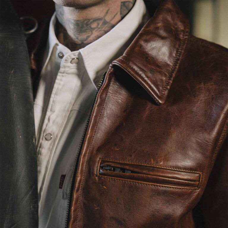“Varenne” Whiskey Horsehide Leather Jacket - Shangri-la Heritage
