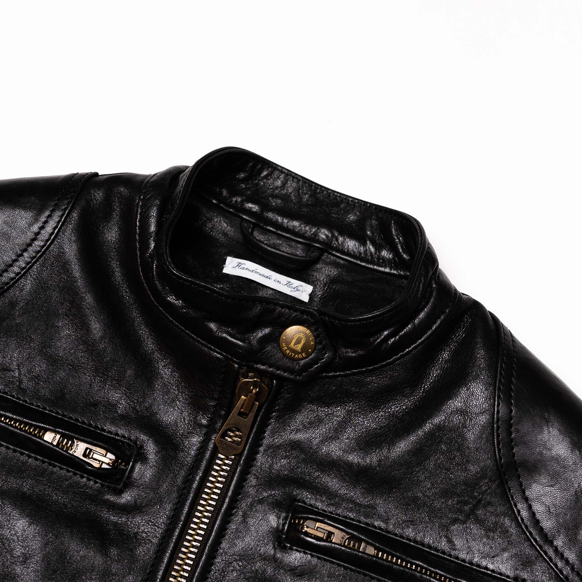 “Café Racer” Women’s Black Leather Jacket