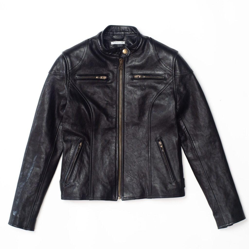 “Café Racer” Women’s Black Leather Jacket