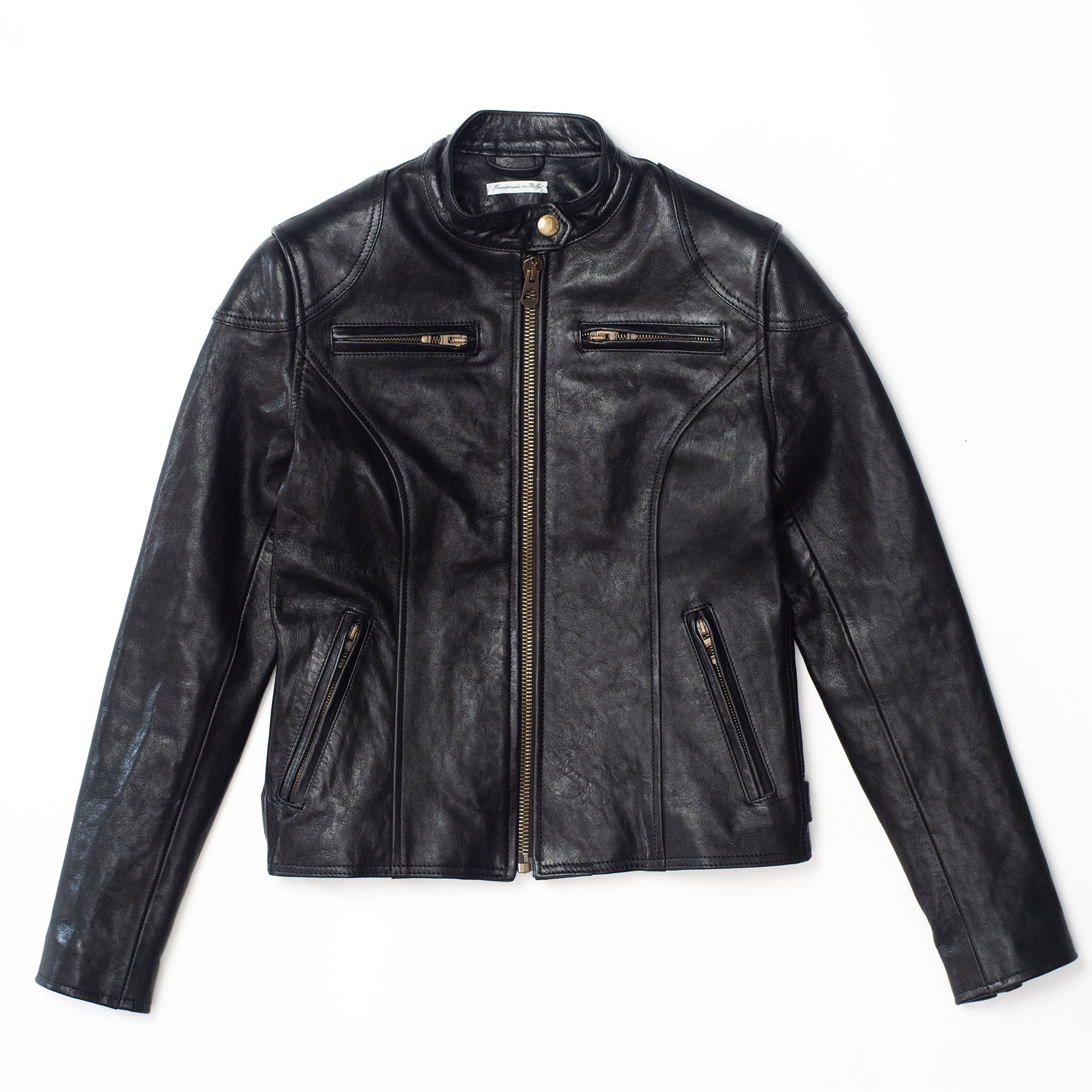 Café Racer” Women's Black Leather Jacket - Shangri-la Heritage