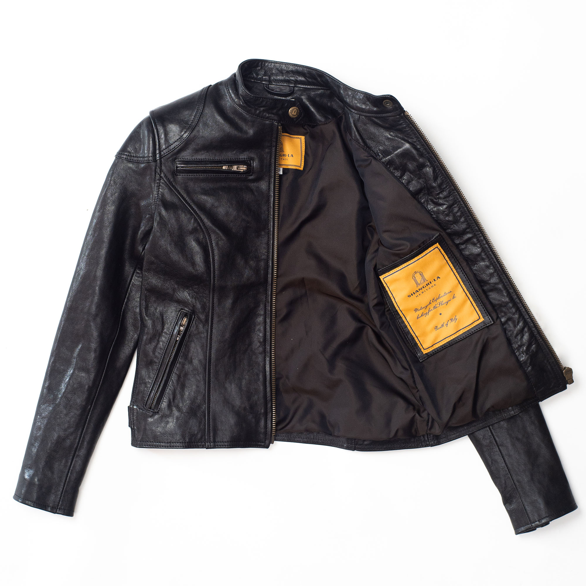 “Café Racer” Women’s Black Leather Jacket