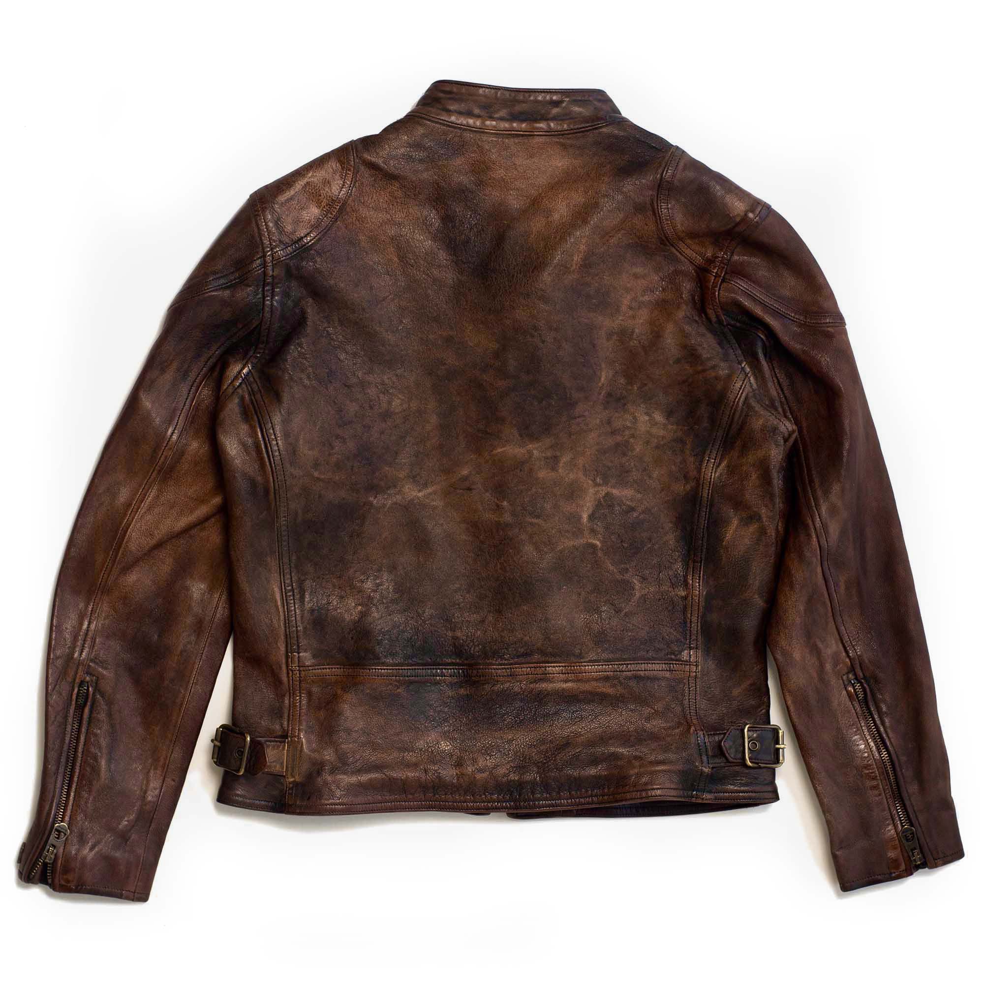 "Café Racer" Bruciato Leather Jacket