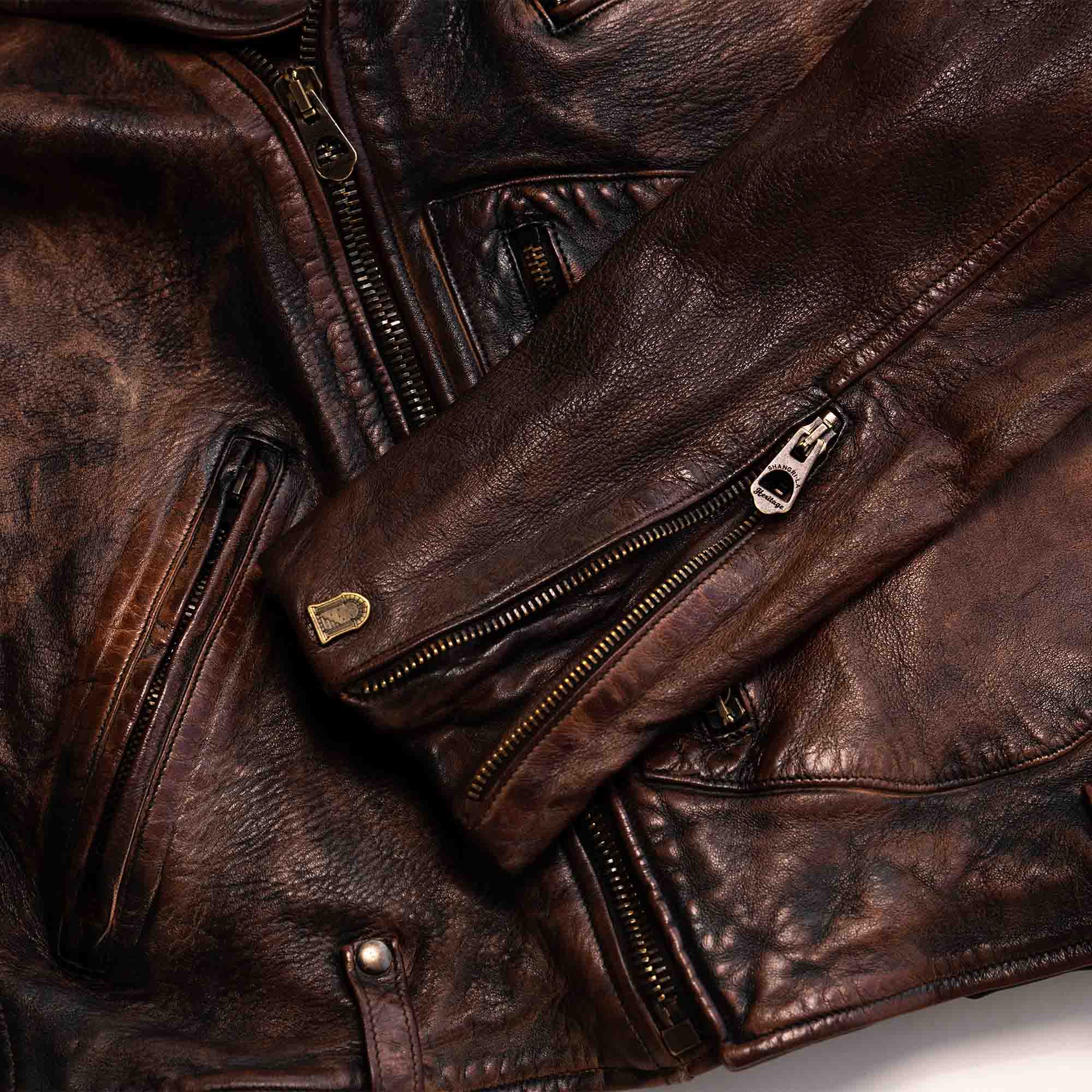 "Chiodo" Bruciato Leather Jacket