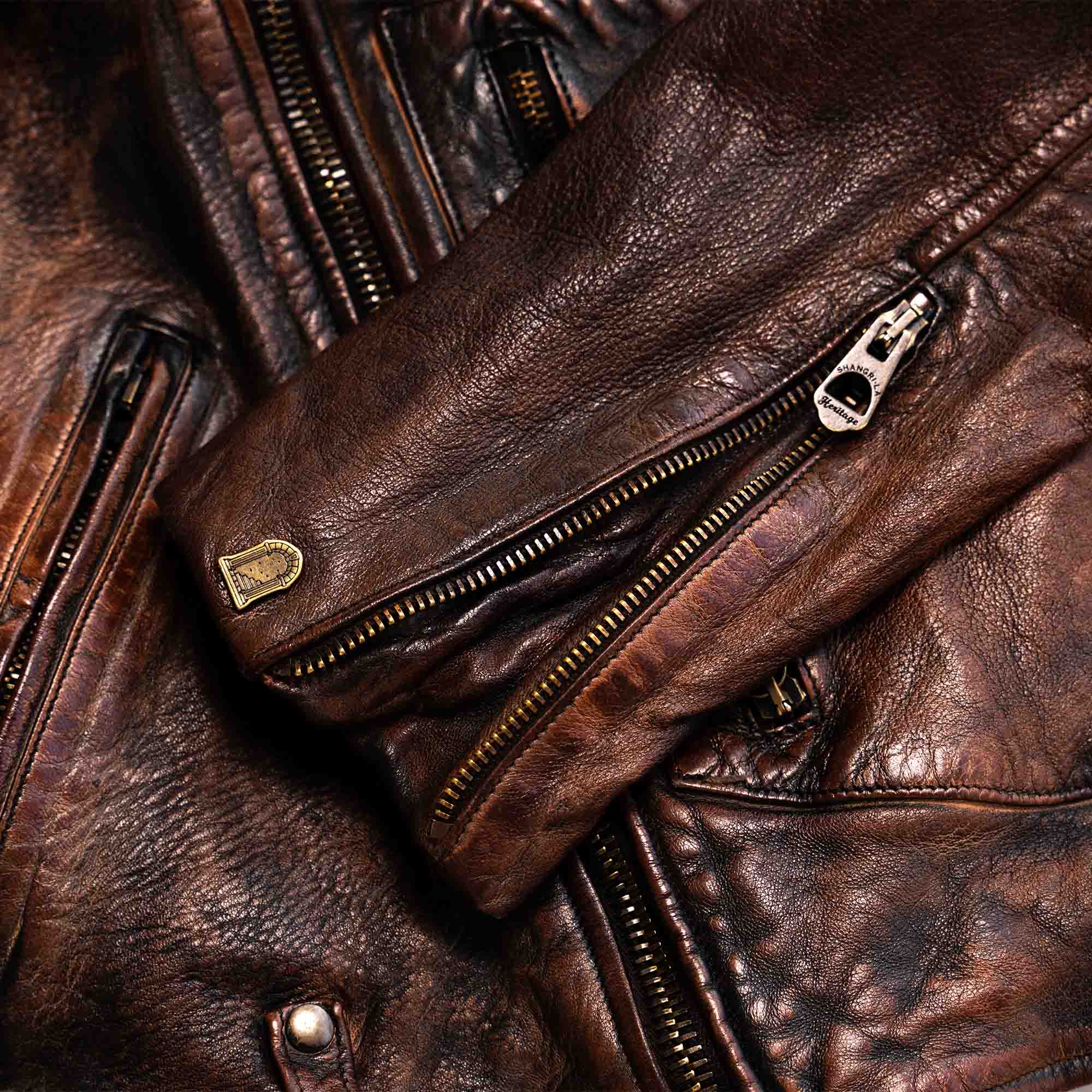 "Chiodo" Bruciato Leather Jacket