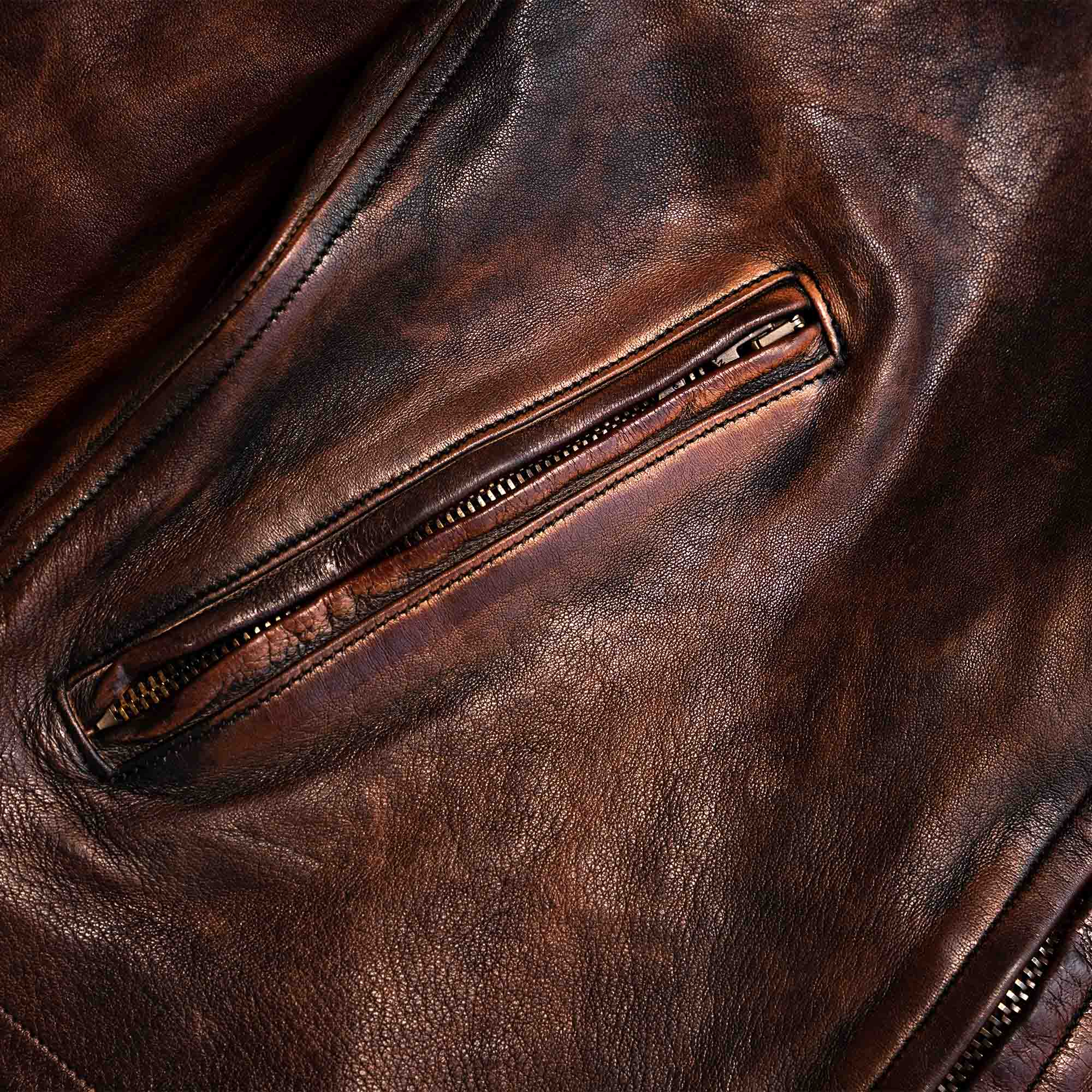 "Varenne" Bruciato Leather Jacket