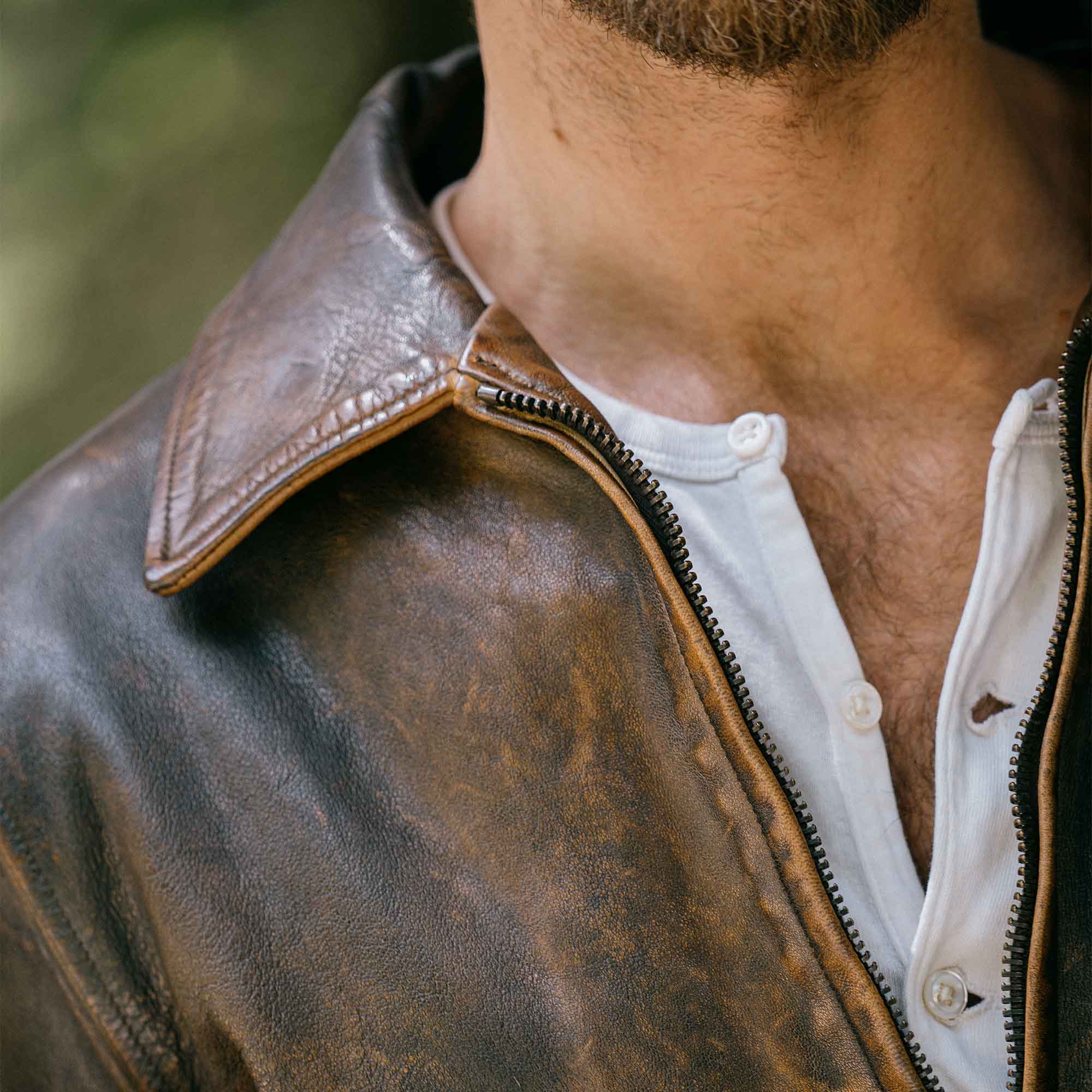 "Varenne" Deserto Leather Jacket