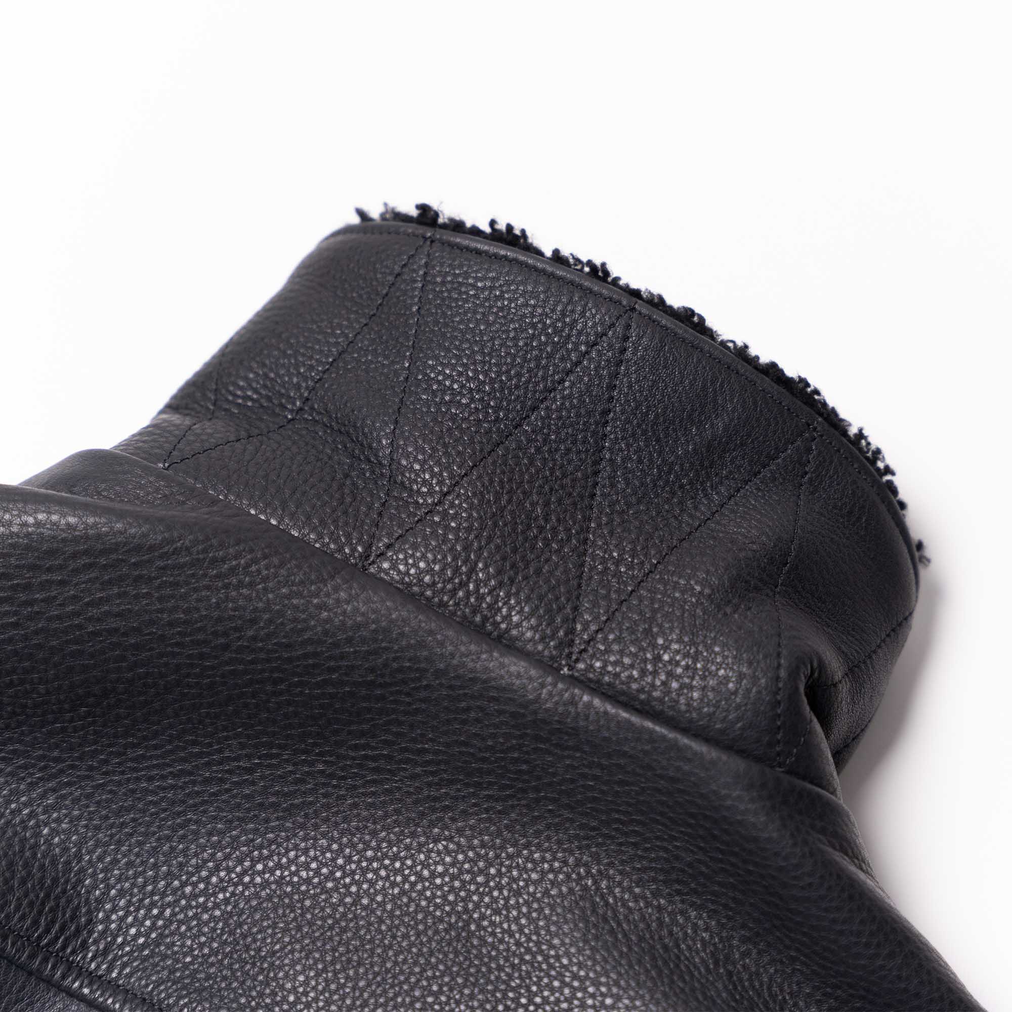 "Deck" N-1 Black Aniline Leather Jacket