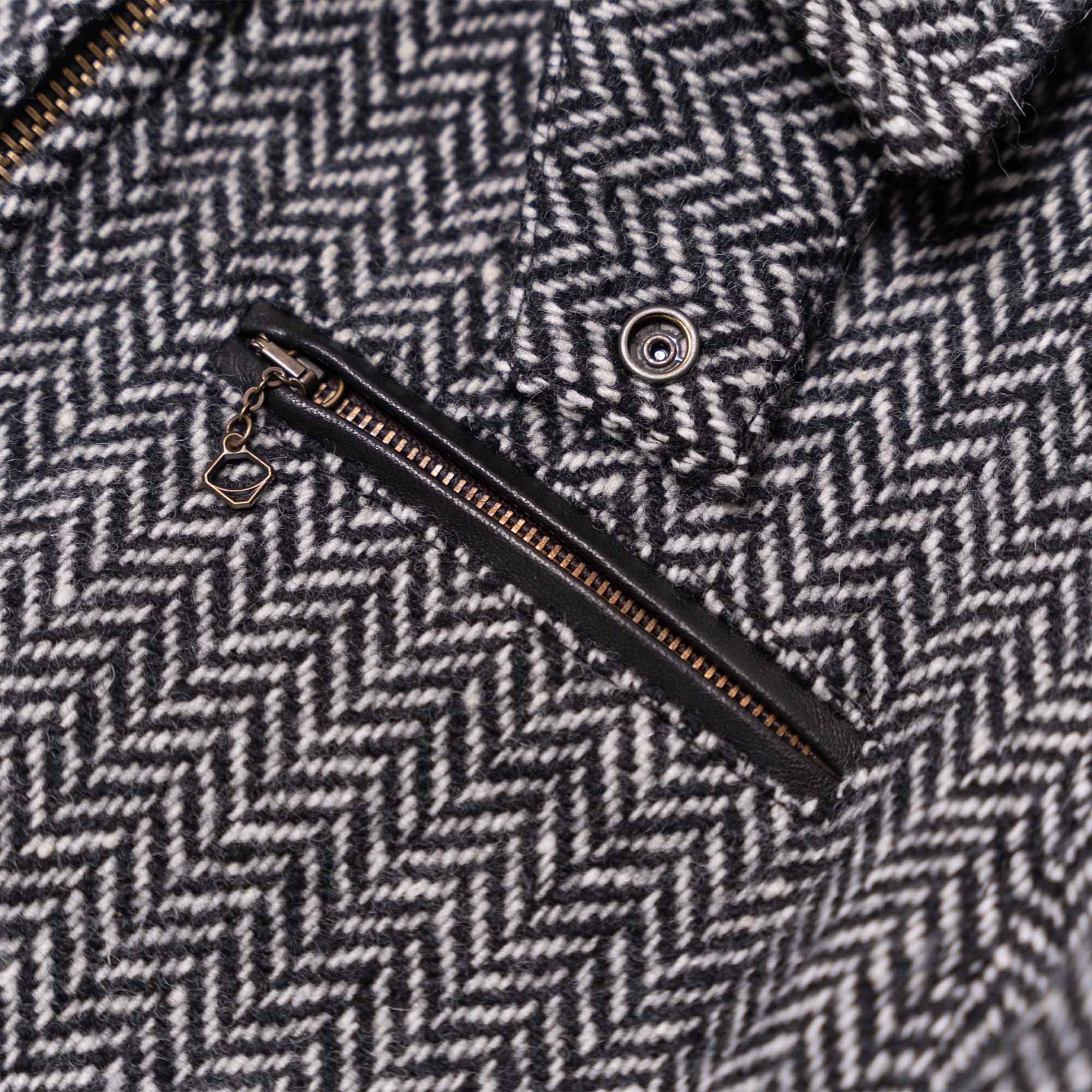 "Varenne" Grey Herringbone Wool Jacket