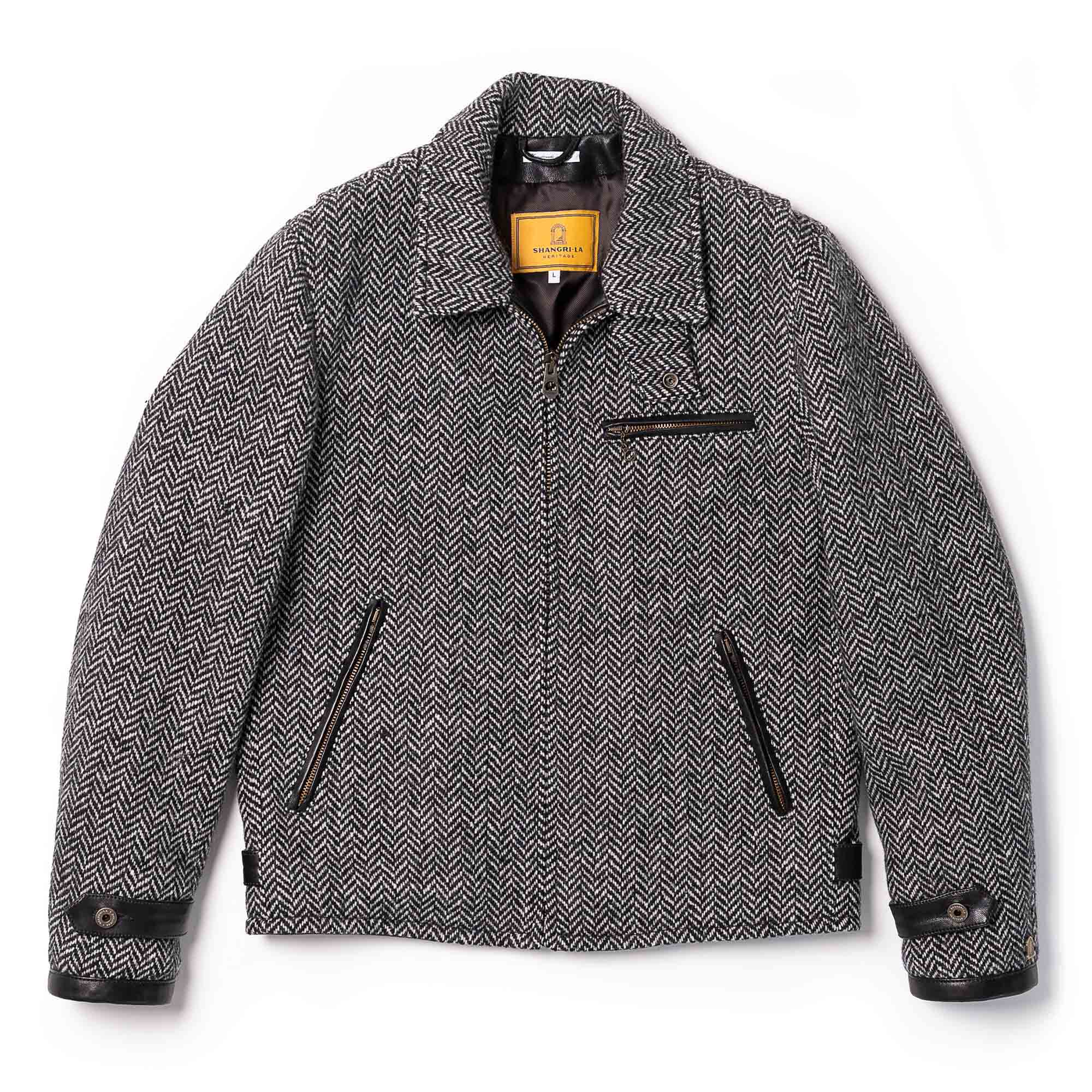 "Varenne" Grey Herringbone Wool Jacket