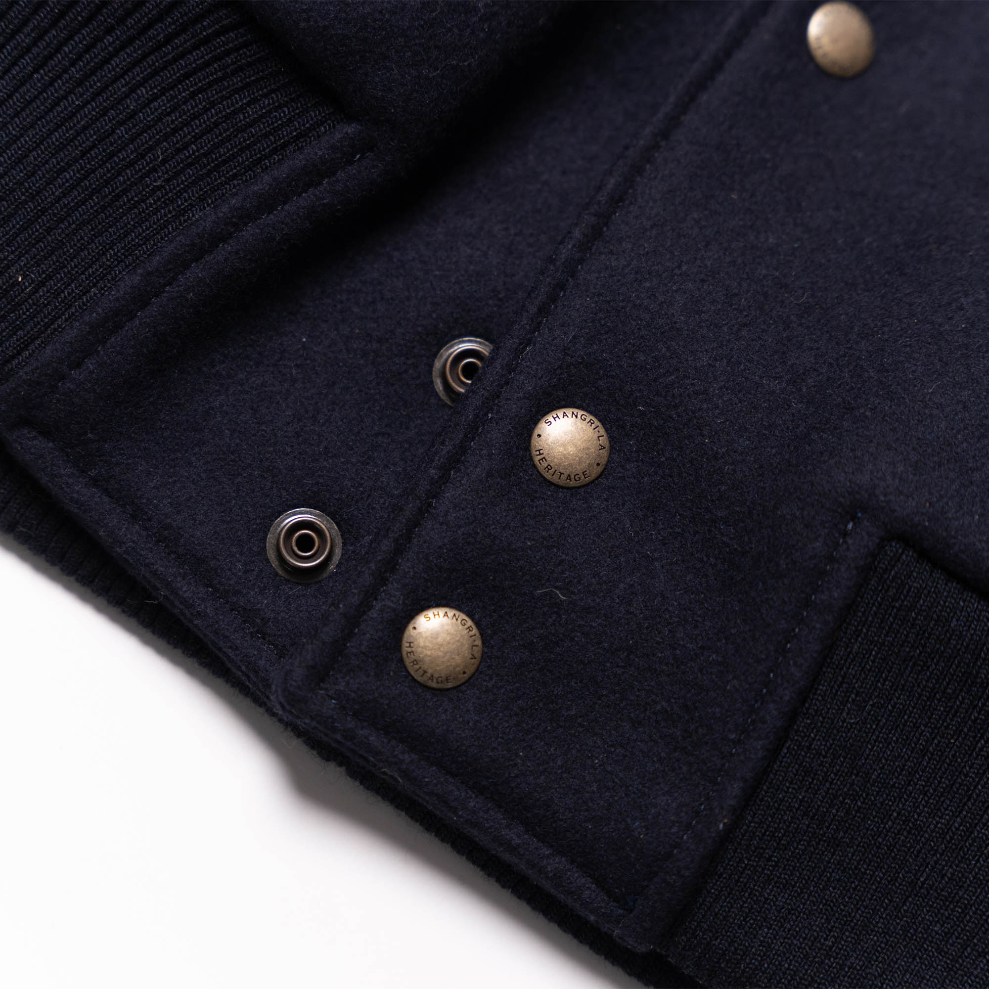 "Varsity" Navy Blue Wool Jacket