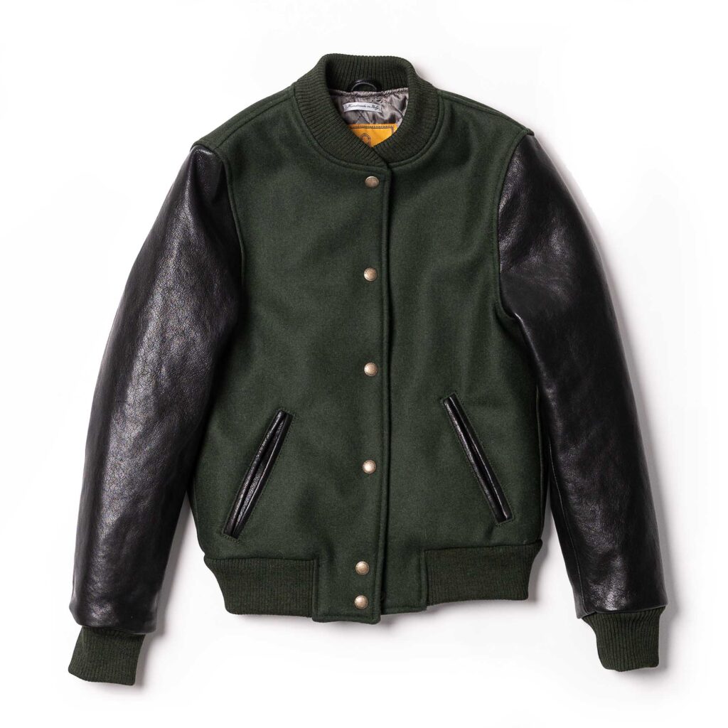 "Varsity" Women's Forest Green Wool Jacket