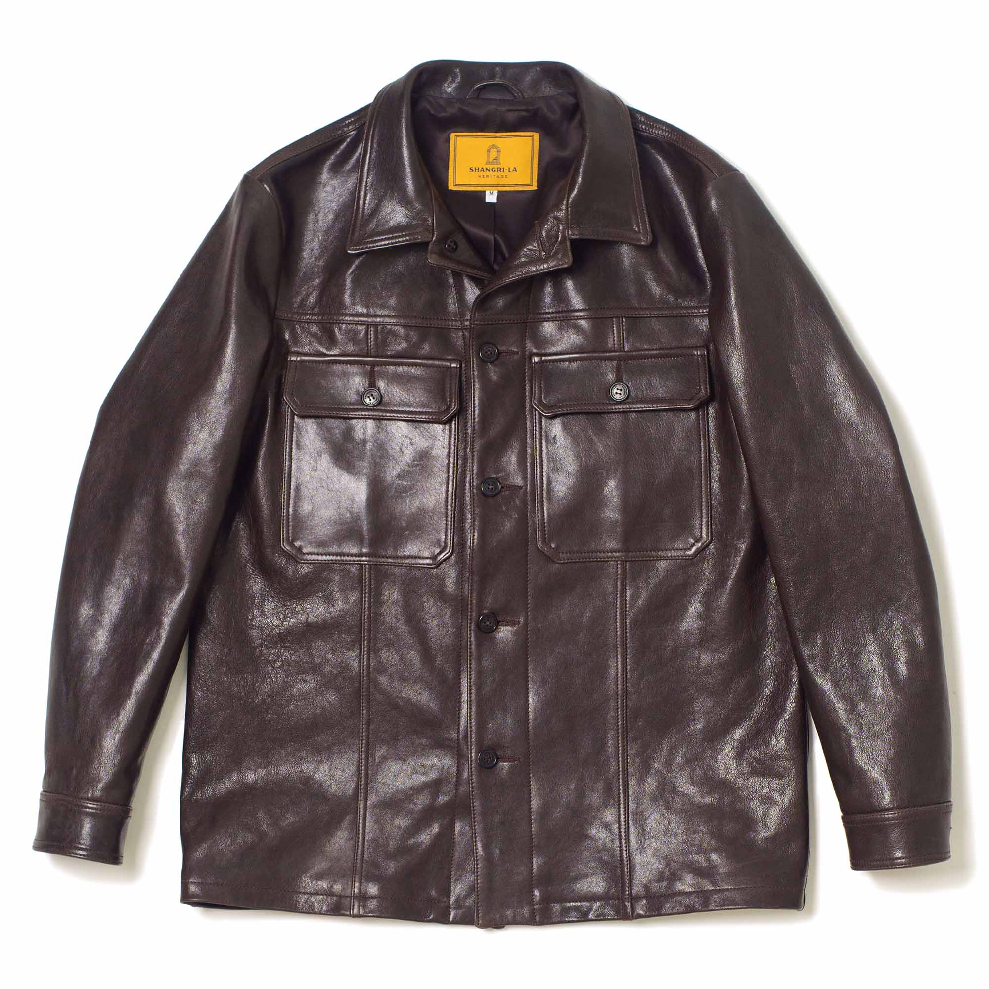 "CPO" Testa di Moro Leather Overshirt