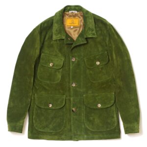 "Safari" Emerald Green Suede Jacket