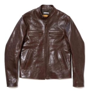 "Café Racer" J-100 Castagno Badalassi® Leather Jacket