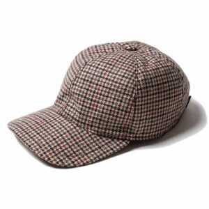 "Giramondo" Pied de Poule Wool Ball Cap