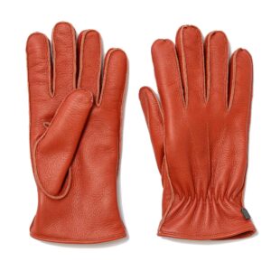 "Hunter" Orange Deerskin Gloves