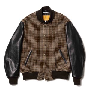 "Varsity" Gold Pied de Poule Wool Jacket