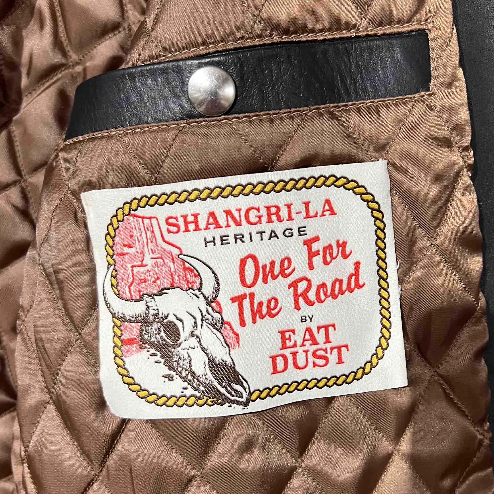 "One For The Road" Black Tea-Core Leather Jacket (by Eat Dust)