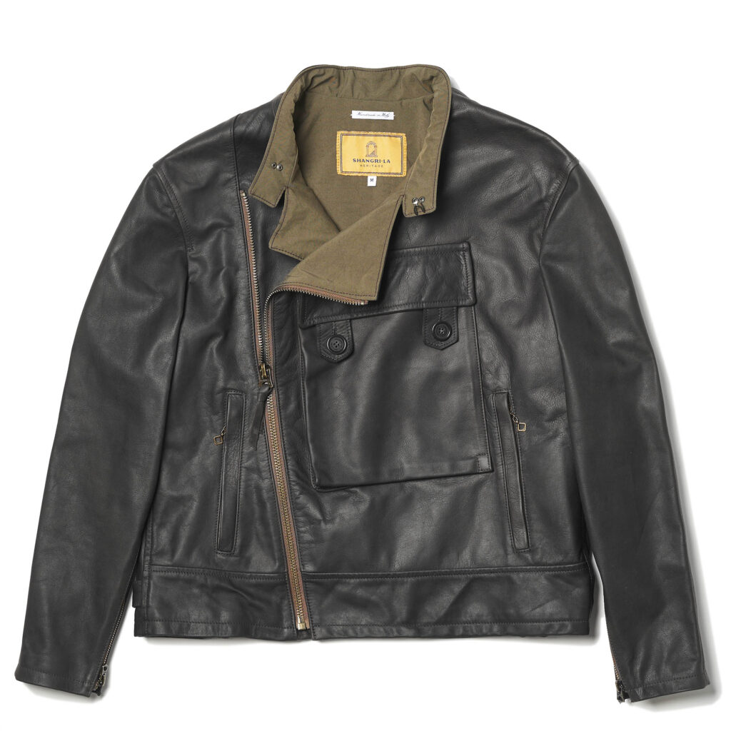 “Swedish” Black Motorcycle Leather Jacket