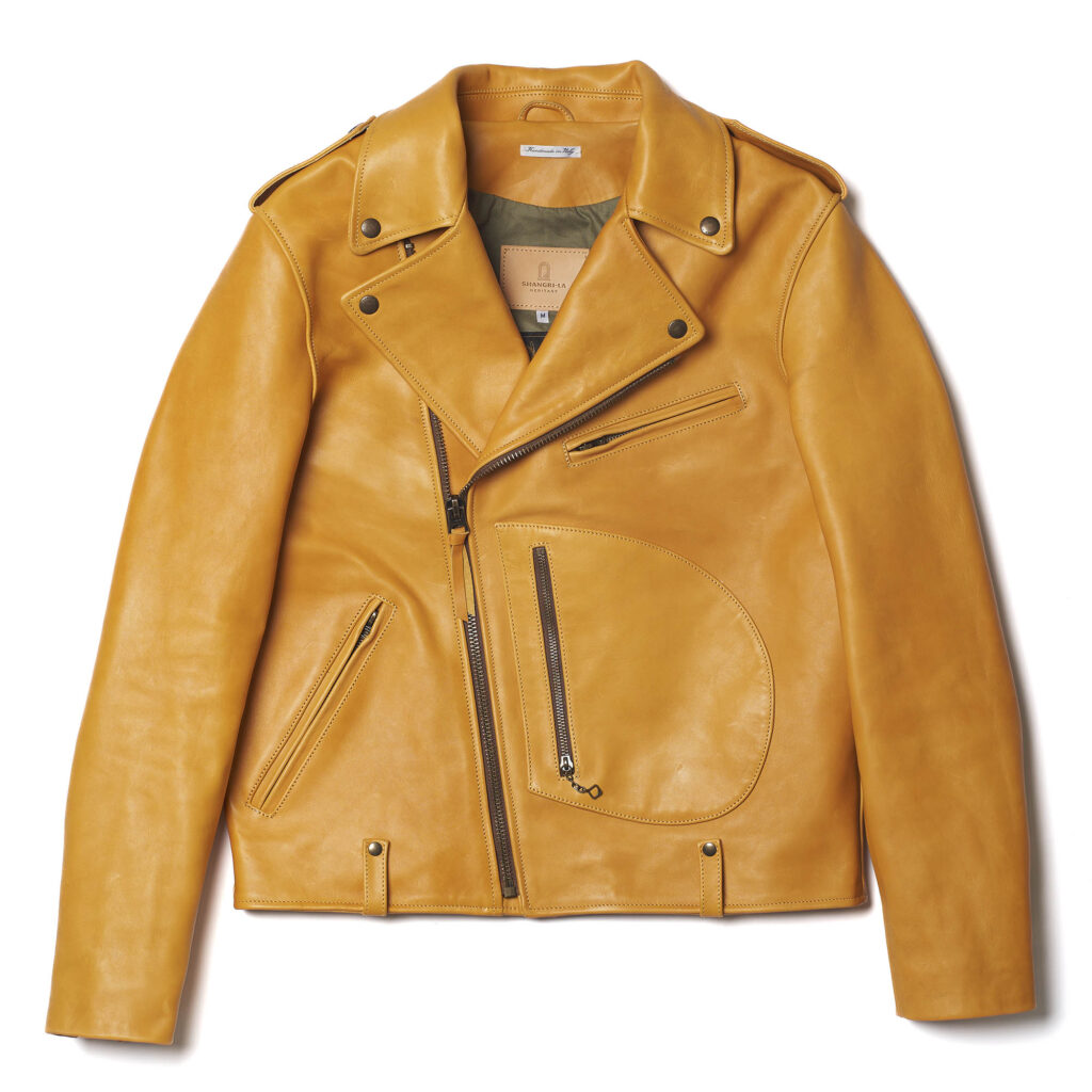 "Chiodo" Yellow Horsehide Maryam® Leather Jacket (Ltd. Ed. 50 pcs)