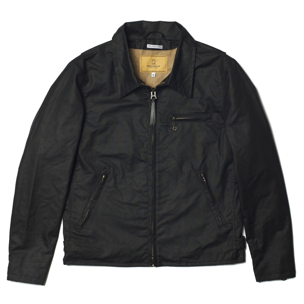 "Varenne" Black Waxed Canvas Jacket