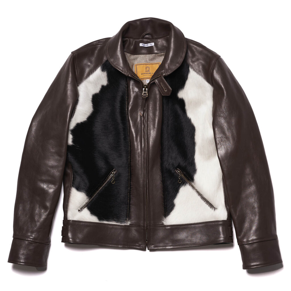 "Cossack" Brown Horsehide Hair-on-Hide Grizzly Jacket